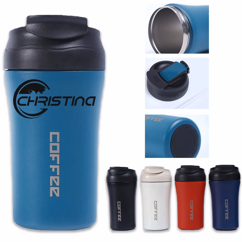 Spill Proof Insulated Travel Coffee Mug With Lid And Straw