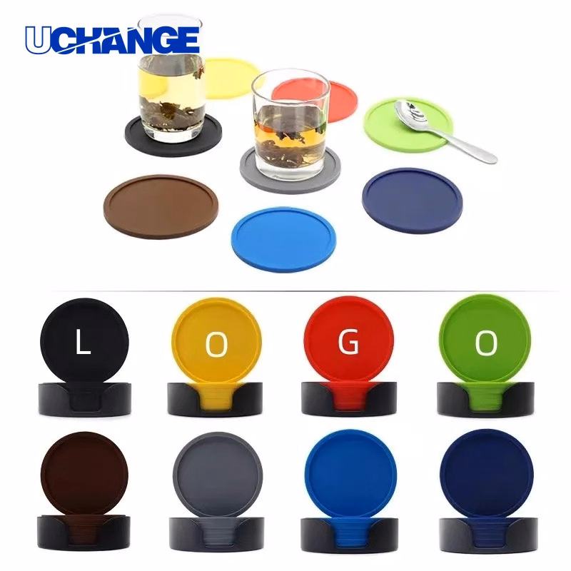 Full Color Soft Silicone Coaster Set