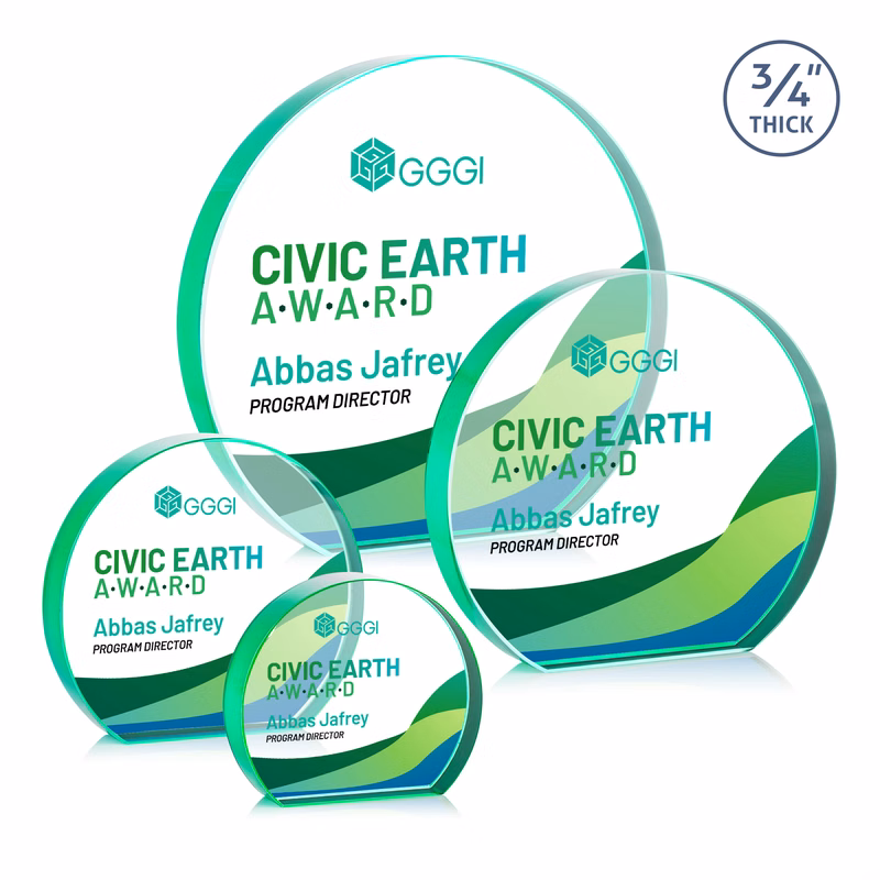 Maren Hemisphere VividPrint™ Award - Emerald