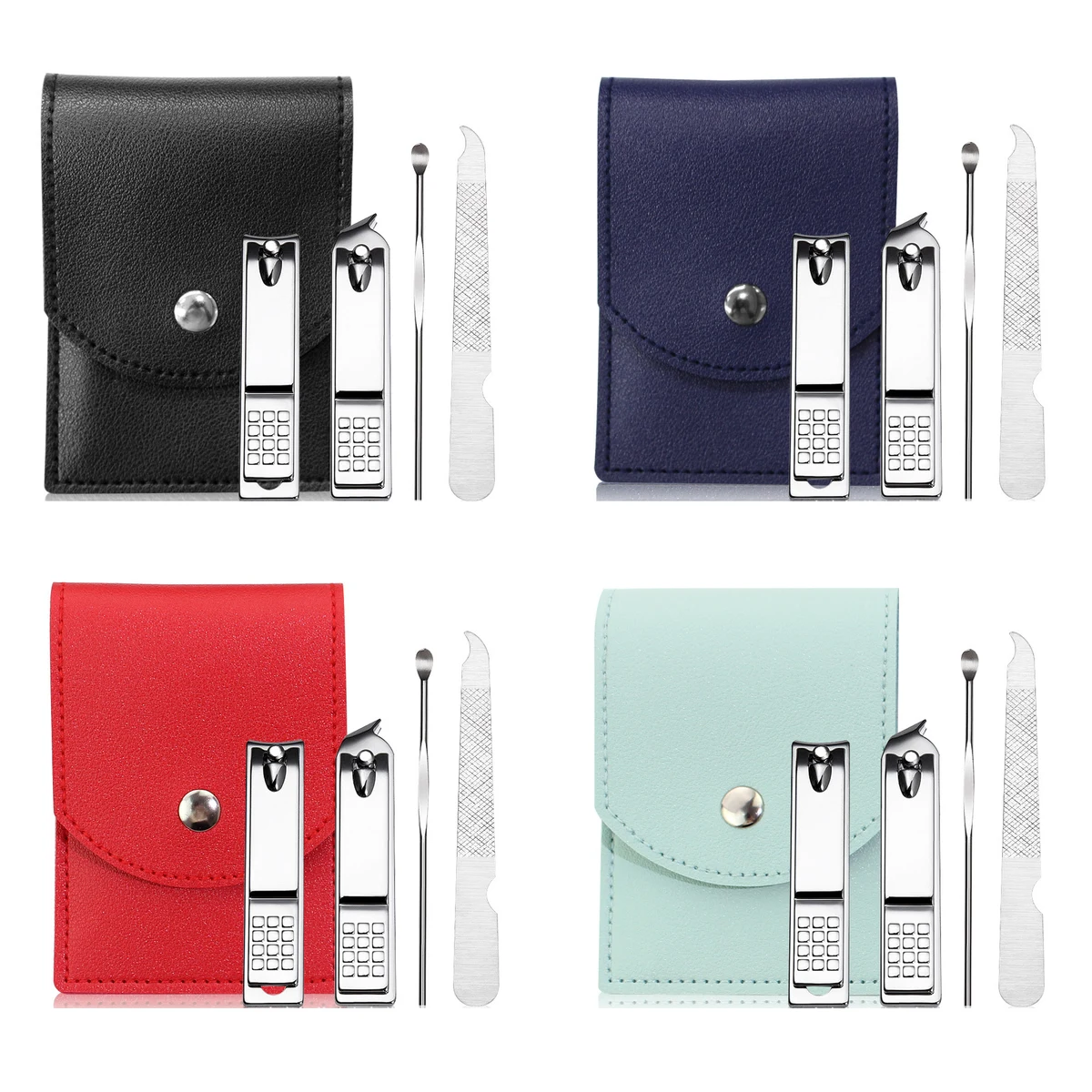 4-Piece Nail Clipper Set With PU Pouch 1