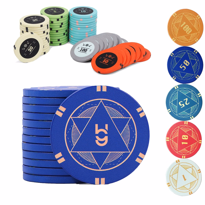 Custom Ceramic Poker Chips with Full-Color Printing