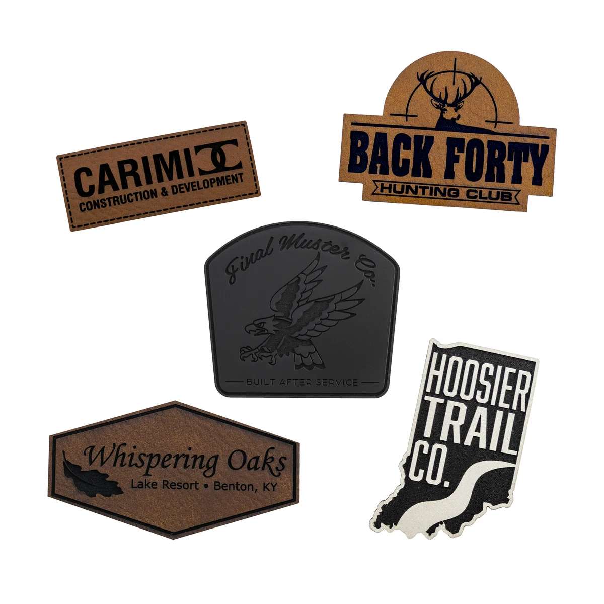 Custom Laser Engraved Leatherette Patch (3") 1