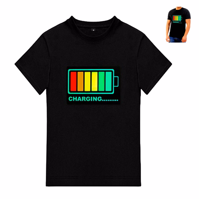 Sound-Activated LED Light-Up T-Shirt