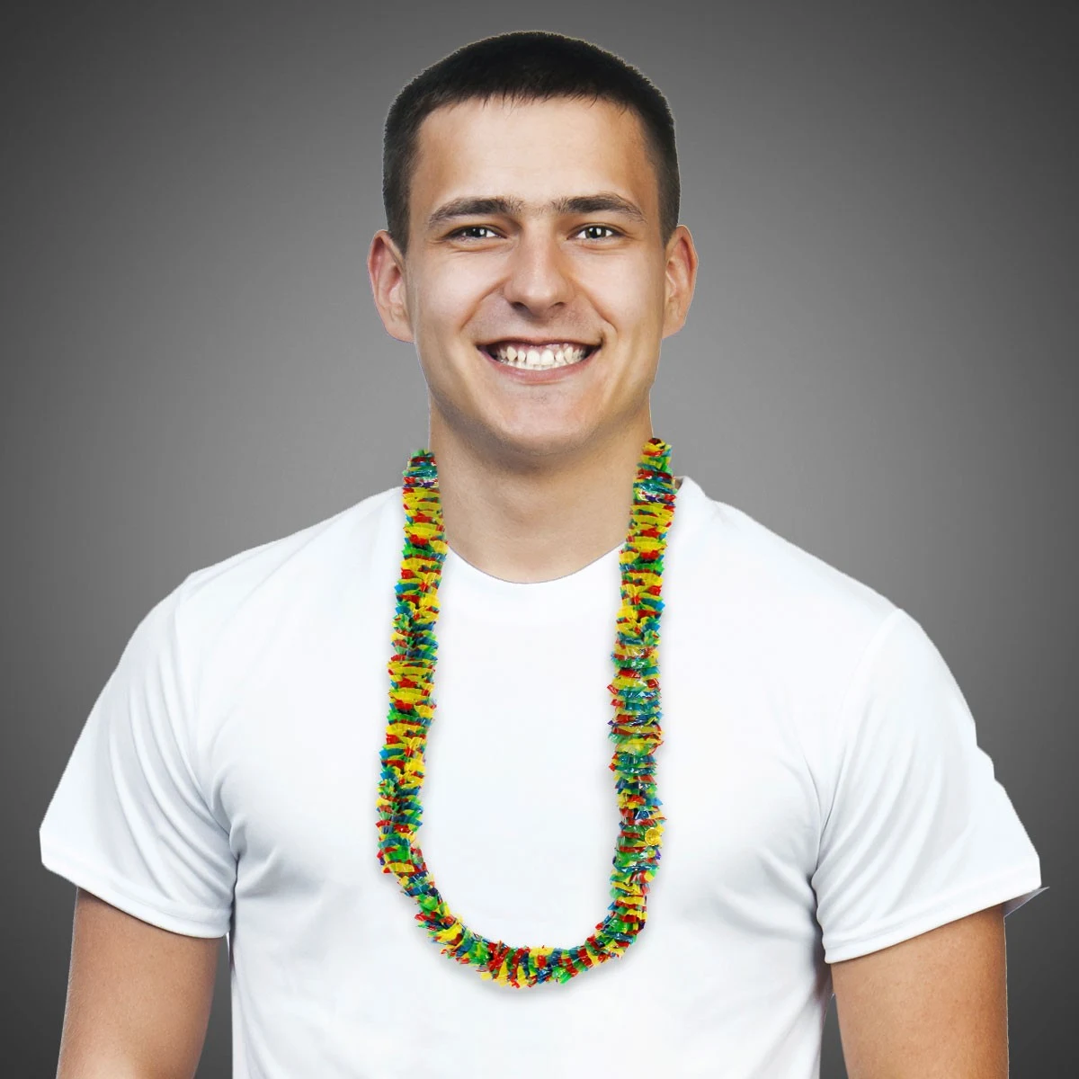 Plastic Multi Color Leis - 1 1/4" x 36" 1