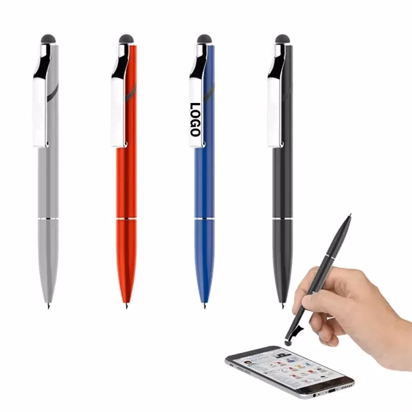 Custom Aluminum 3-in-1 Phone Stand Stylus Pen — Professional Multi-Function Tool