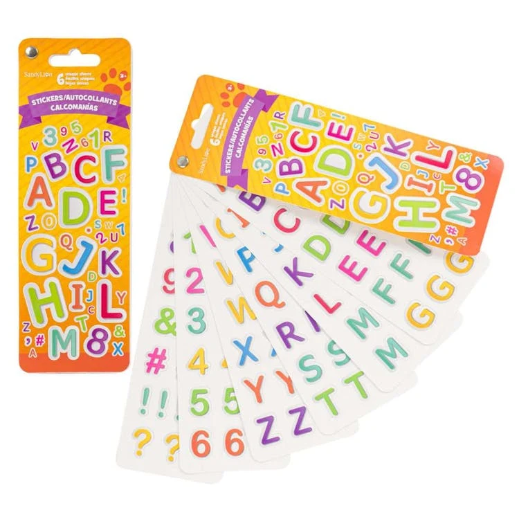 Alphabet Stickers - Flip Pack 6 Sheet 1