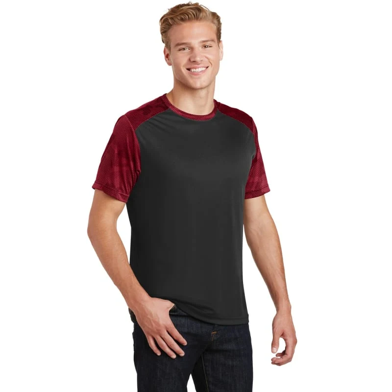 Sport-Tek CamoHex Colorblock Tee. 1