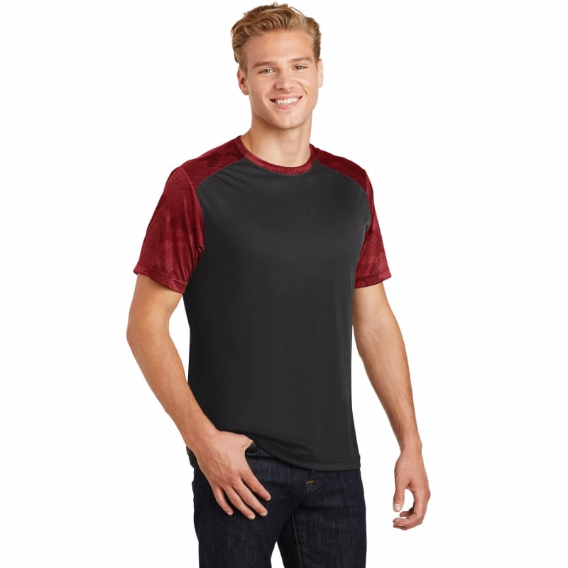 Sport-Tek CamoHex Colorblock Tee.