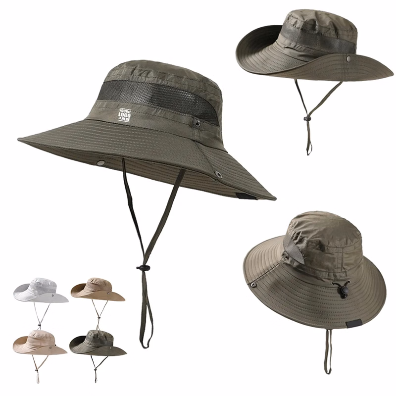 Customized Waterproof Wide Brim Foldable Boonie Hat Cap