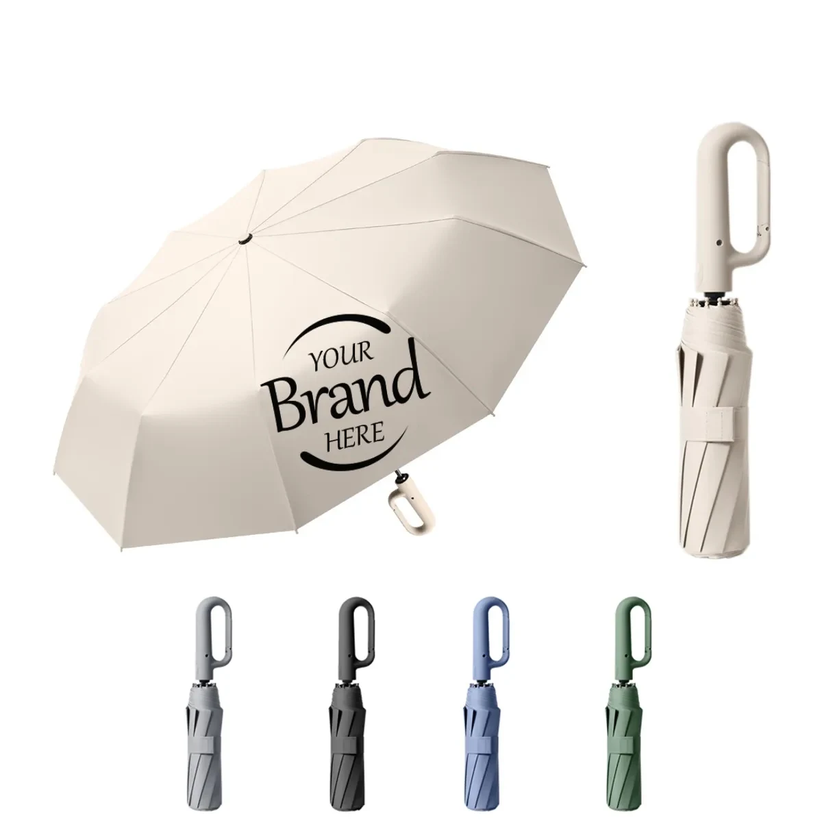 Automatic Folding Umbrella Carabiner Handle 1