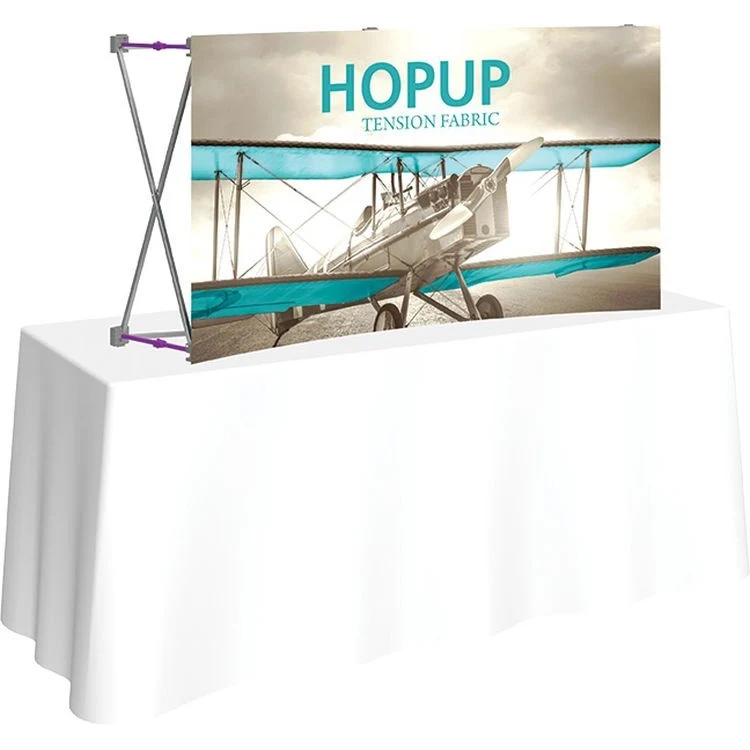 Hopup 5.5ft Curved Tabletop Display & Front Graphic 1