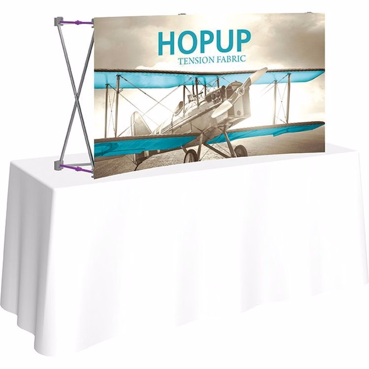 Hopup 5.5ft Curved Tabletop Display & Front Graphic