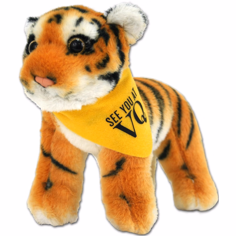 8" Jungle Animals Standing Brown Tiger