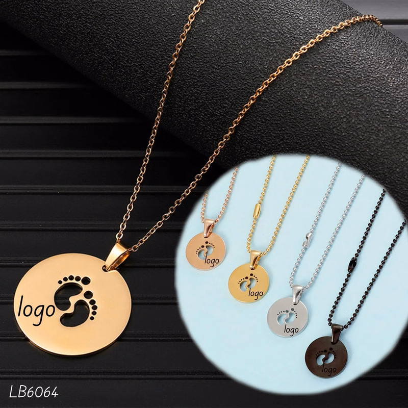 Custom Baby Feet Necklace for Mom Gifts