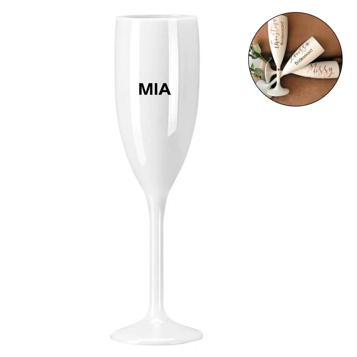 Custom 5 oz Plastic Champagne Glasses 1