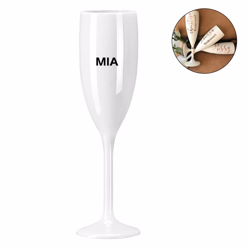 Custom 5 oz Plastic Champagne Glasses