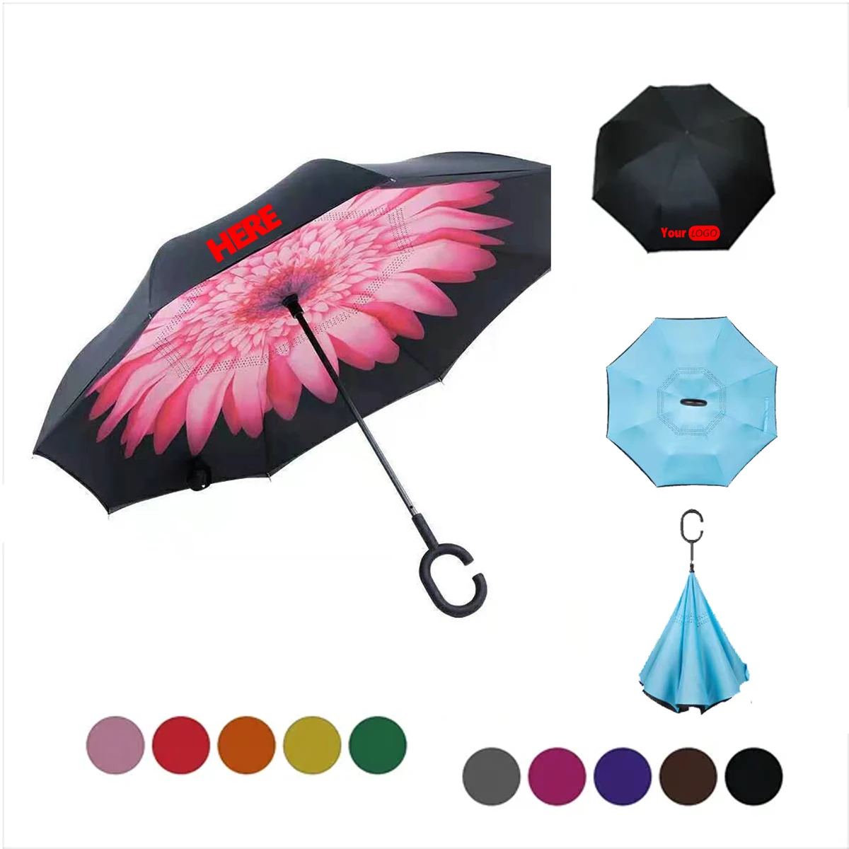 Hands-Free Reverse Umbrella 1