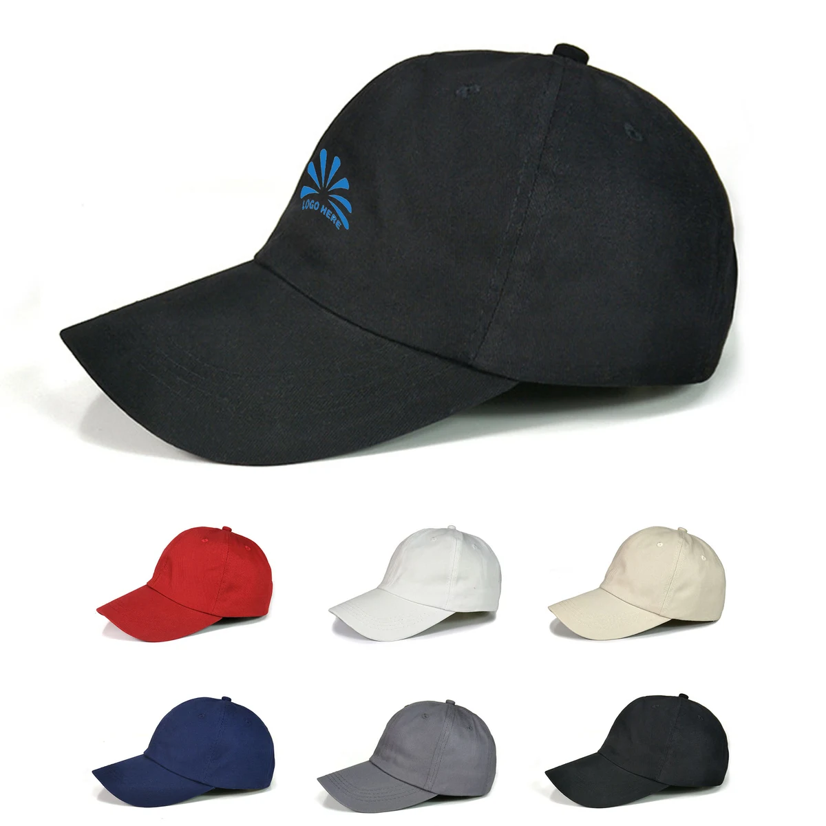 Custom Logo Adjustable Washed Baseball Cap 100% Cotton 1