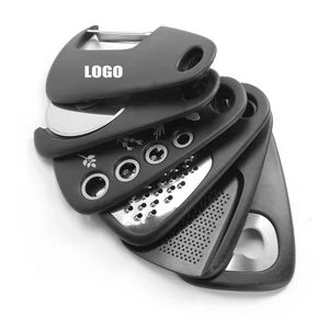 4 In 1 Foldable Utensil Set Knife Fork Spoon Bottle Opener With Carabiner 1