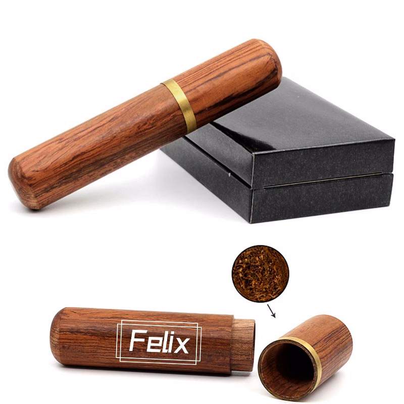 Natural Wood Cigar Tube