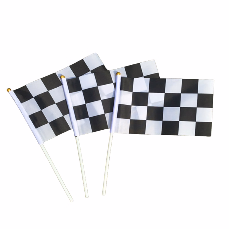 White Blank Small Hand Flag