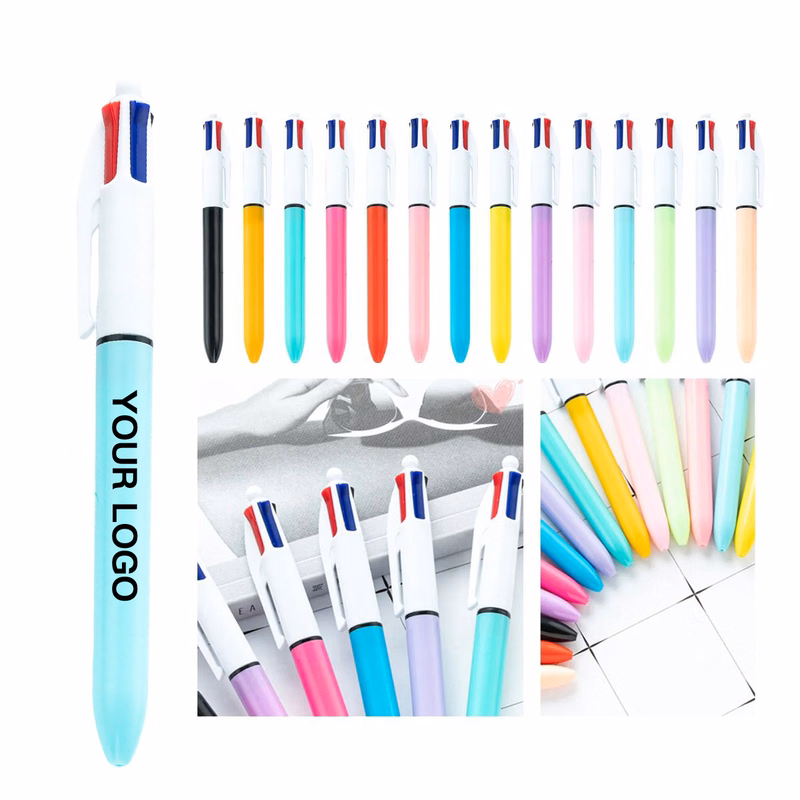 Plastic Multi Ink Pen with Built In Pencil