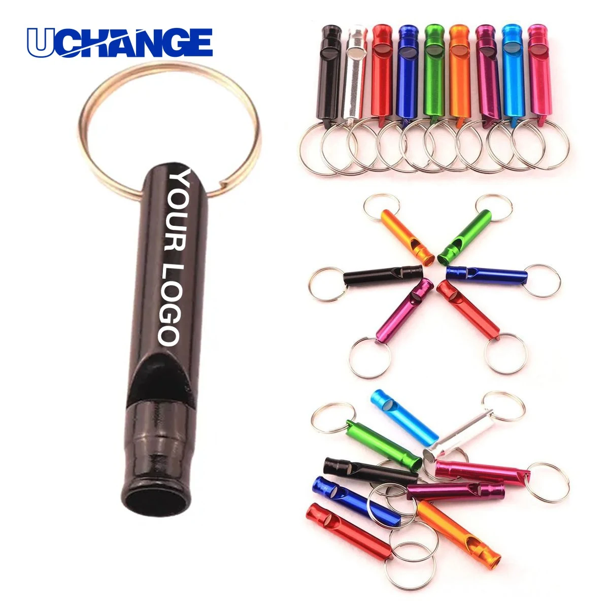 Aluminum Whistle Keychain Tool with Loud Sound for Outdoor Safety 1