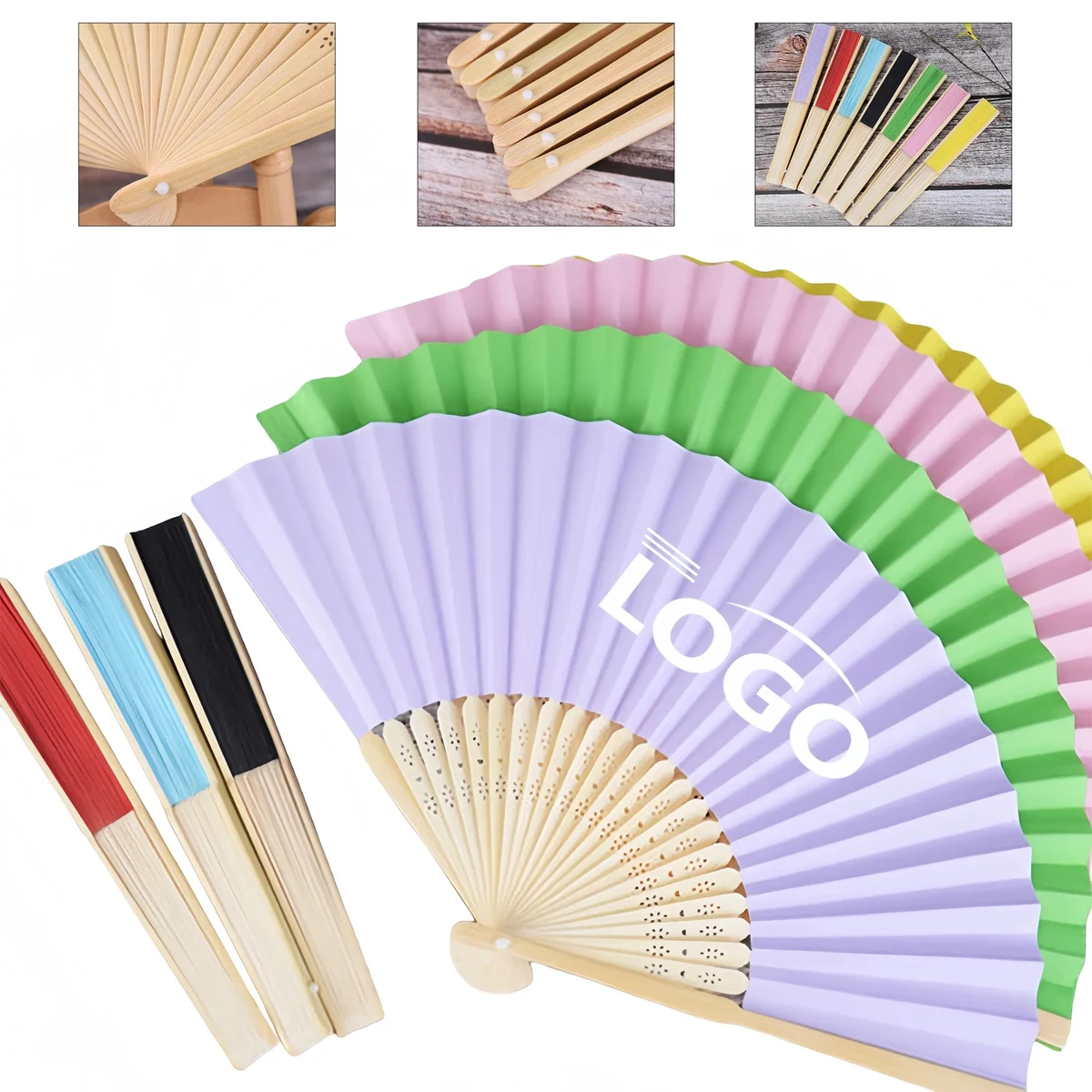 Blank Bamboo Paper Fan For Artistic Decoration And Events 1