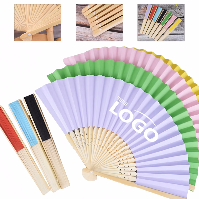 Blank Bamboo Paper Fan For Artistic Decoration And Events