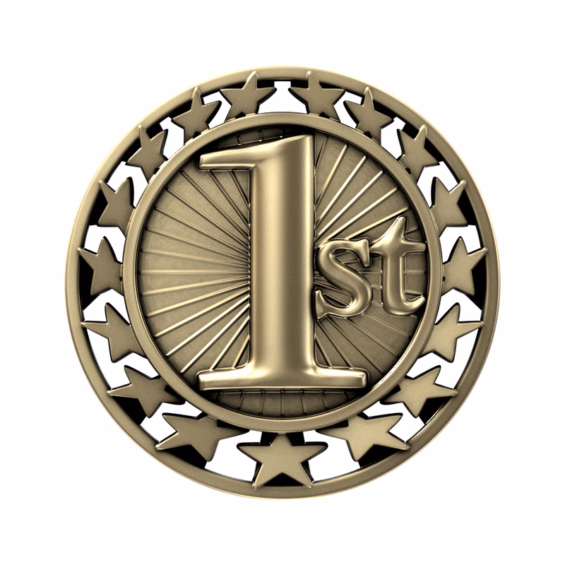 1st Place Star Medallion (2-1/2")