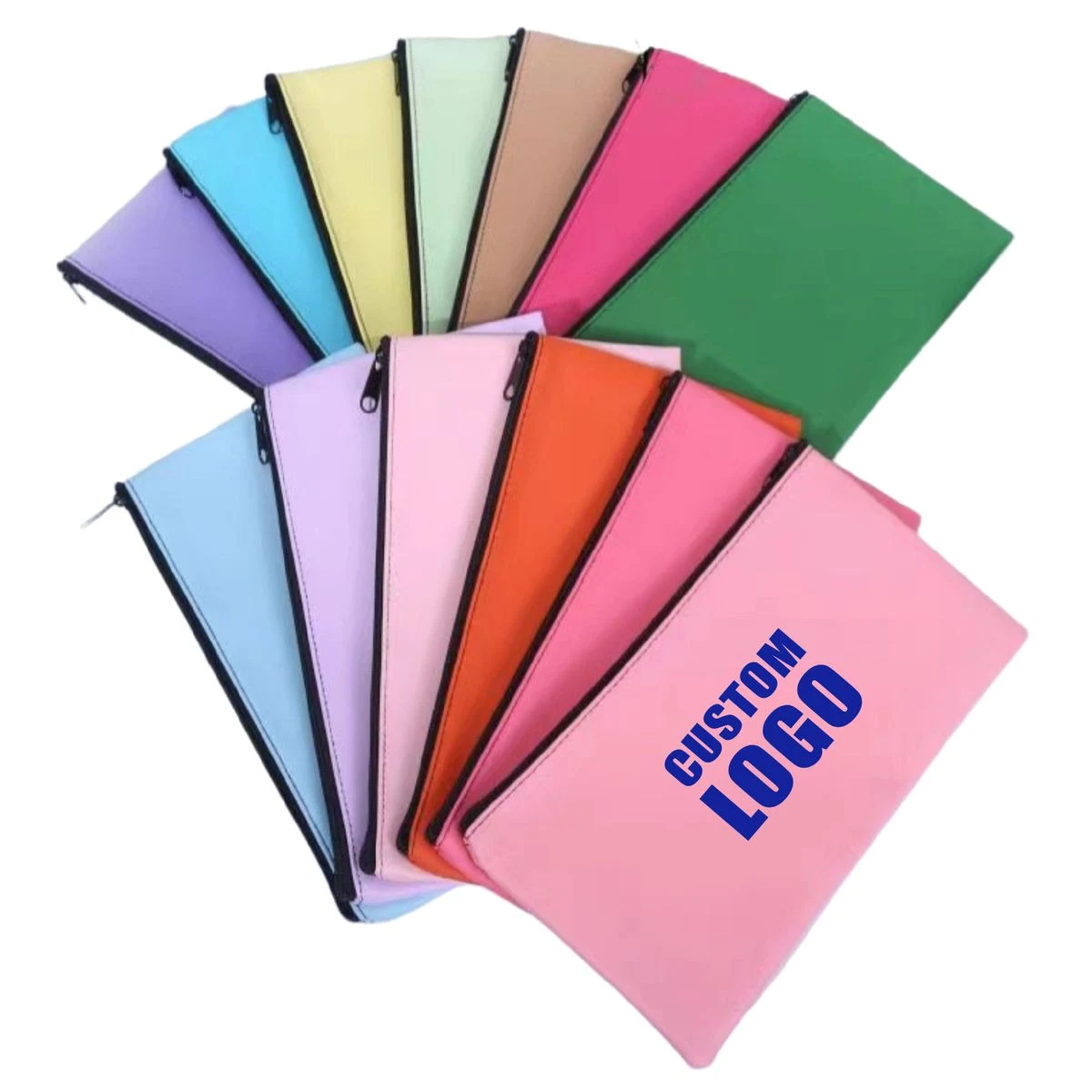 Leather Zipper Bank Deposit Money Bag 1