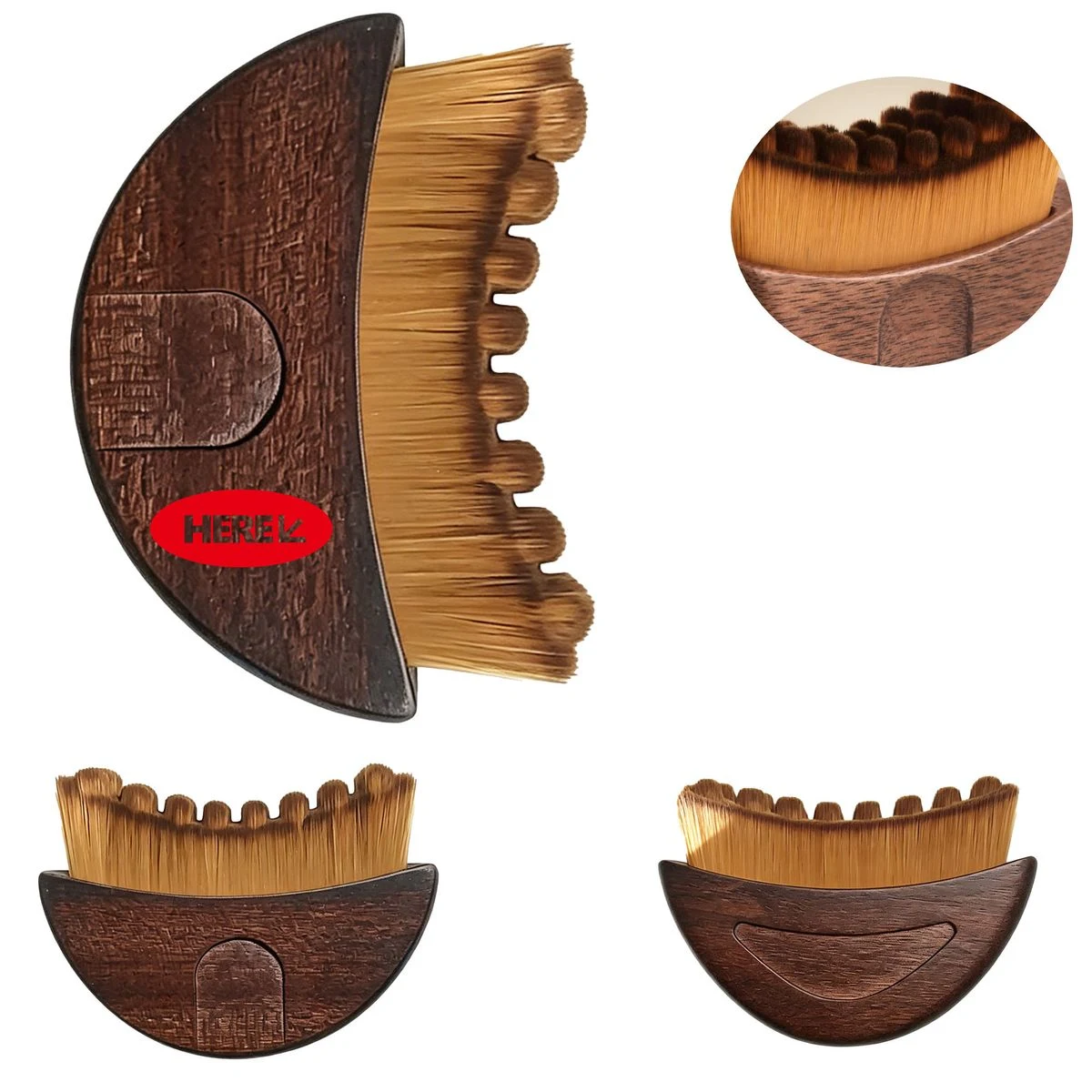 Walnut Wood Face Contour Brush 1