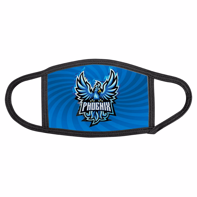 Sublimated Medium Face Mask with Black Trim
