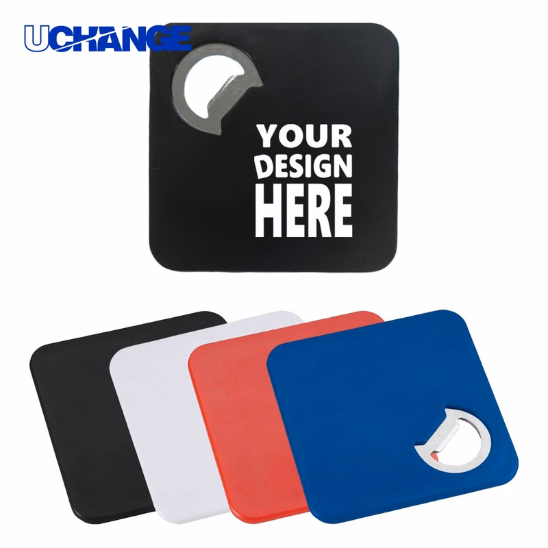 Portable Square Coaster Bottle Opener Tool