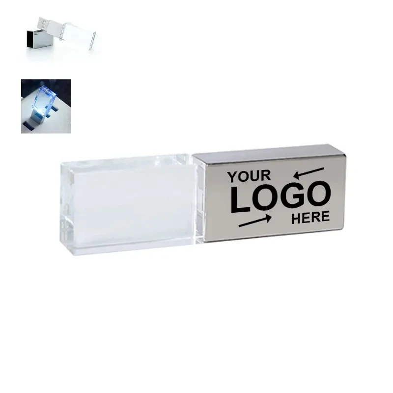 Logo Glowing Crystal Usb Drive 8Gb 1