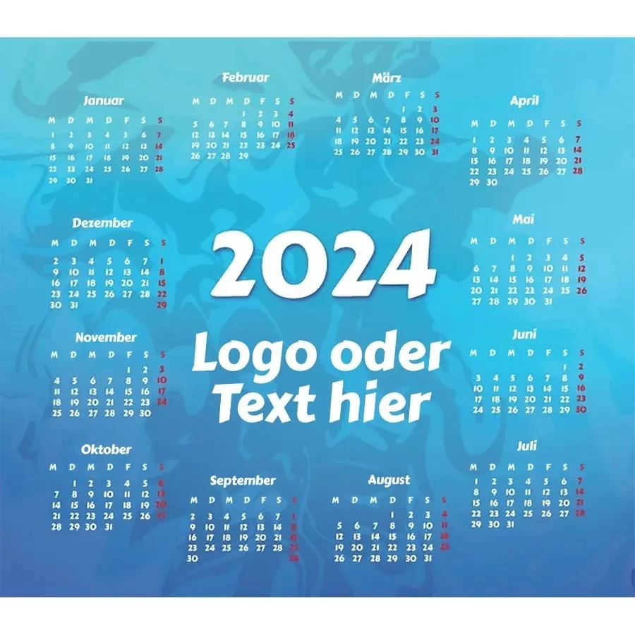 Light Blue Calendar Mouse Pad 1