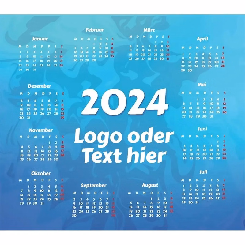 Light Blue Calendar Mouse Pad