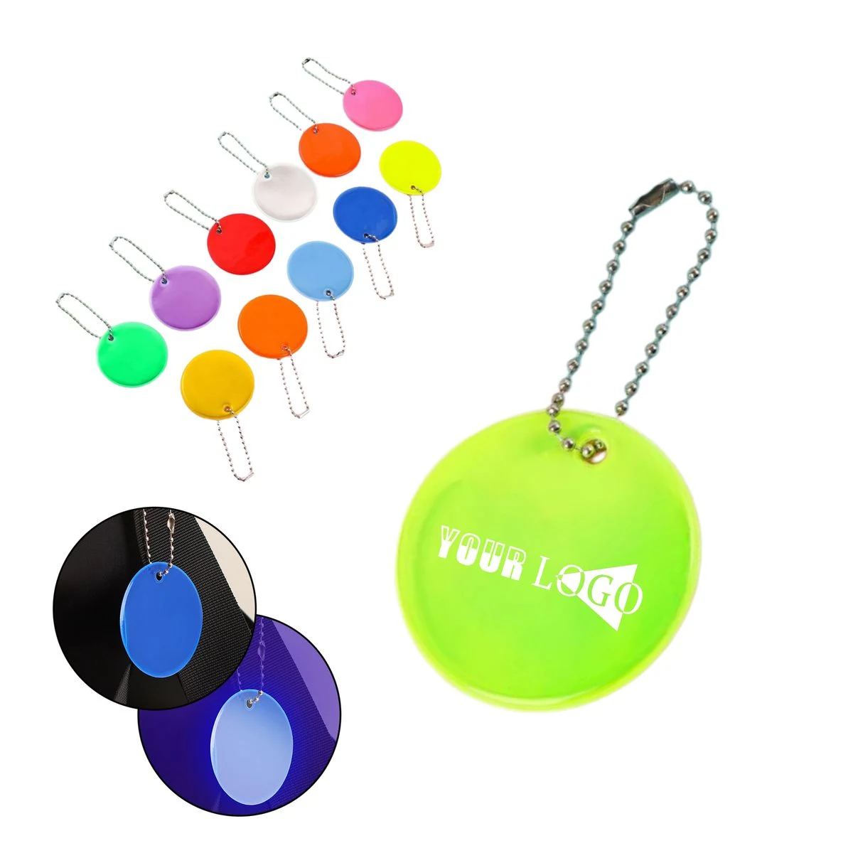 Round Safety Reflective Pendant 1