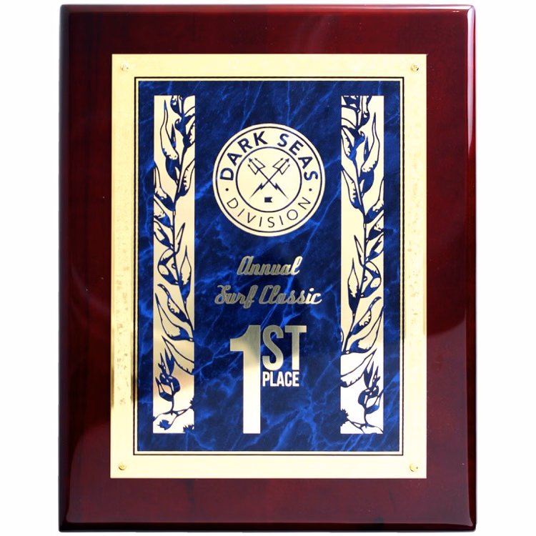 Rosewood Plaques w/Brass Plate (7"x9")