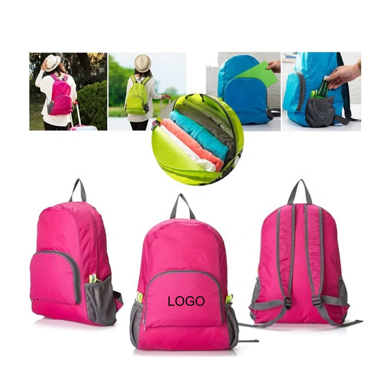 Custom Foldable Camping Backpack Foldable Traveling Backpack 1