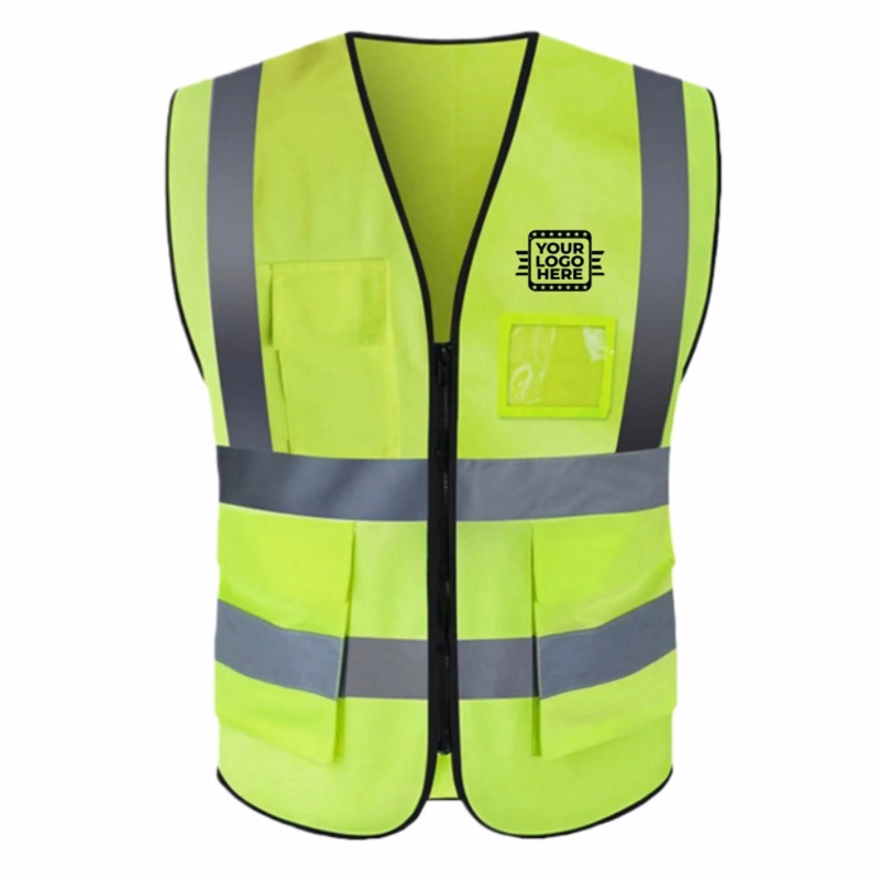 Reflective Mesh Safety Vest Multi Pocket Work Gear