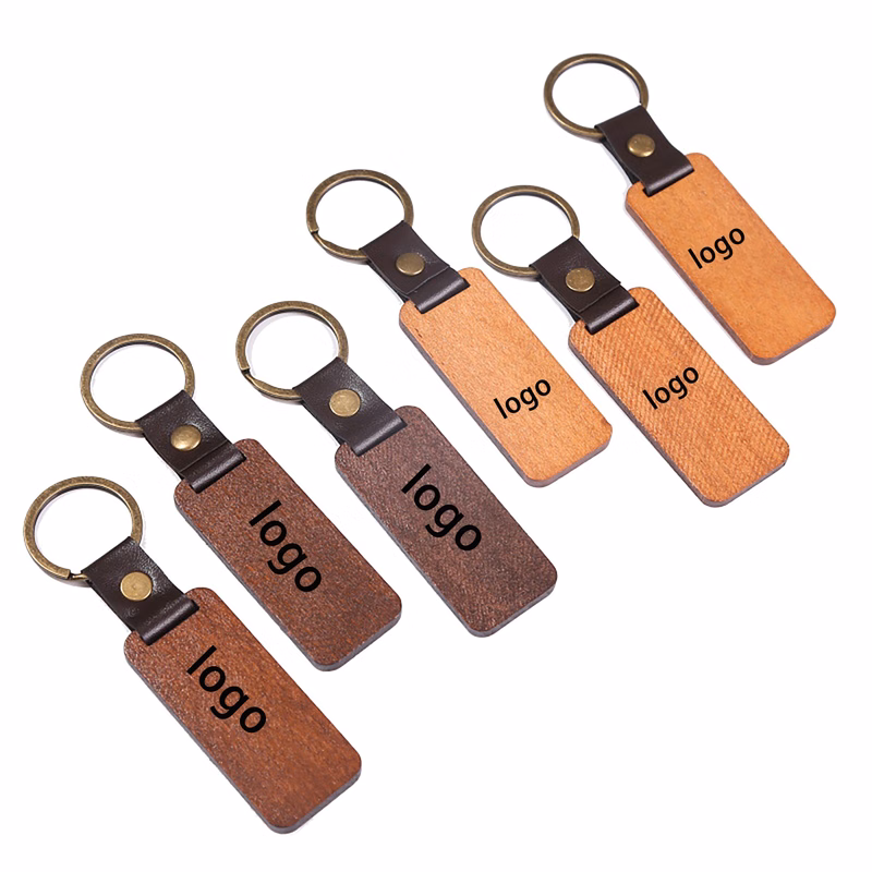 Customized wood keychain