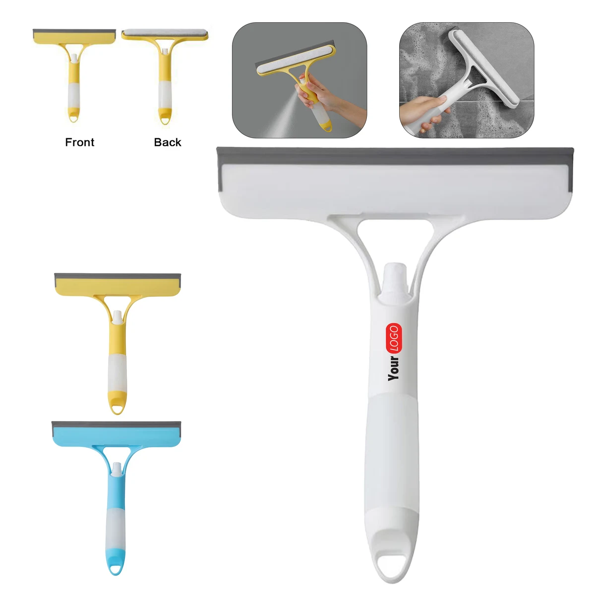 Windows Glass Cleaner Shower Squeegee With Spray Bottle 1