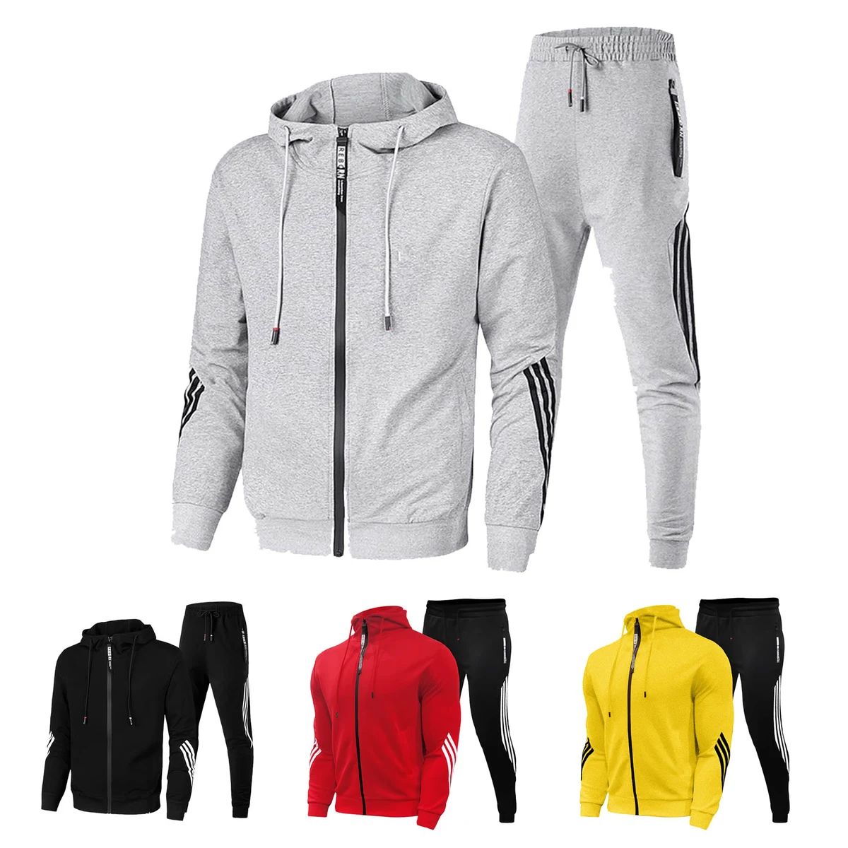 Casual Sweater Hooded Two-Piece Set, custom hoodie or sweatshirt with logo imprint 1