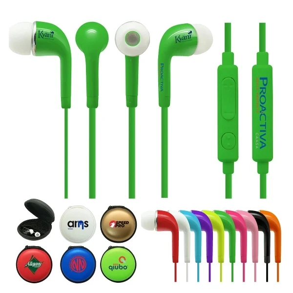 Custom Jazz Silicone Earbuds with PU Travel Case — 10-Color Audio Tech Gift 1