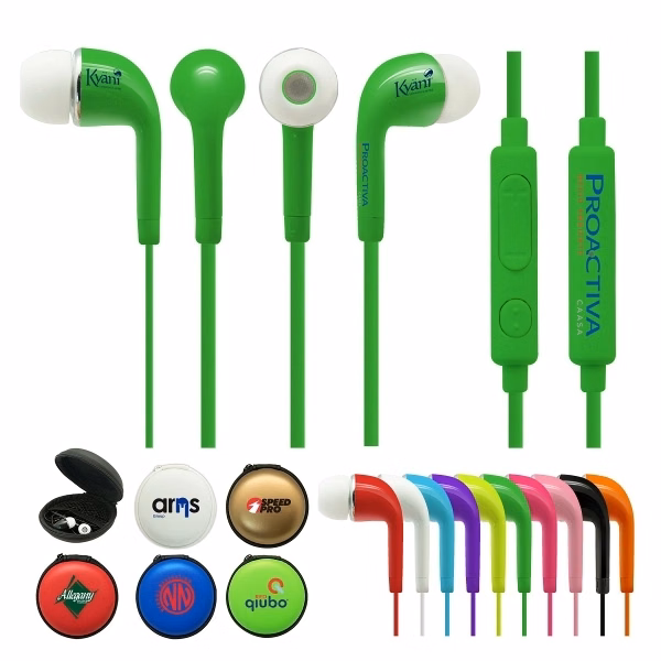 Custom Jazz Silicone Earbuds with PU Travel Case — 10-Color Audio Tech Gift