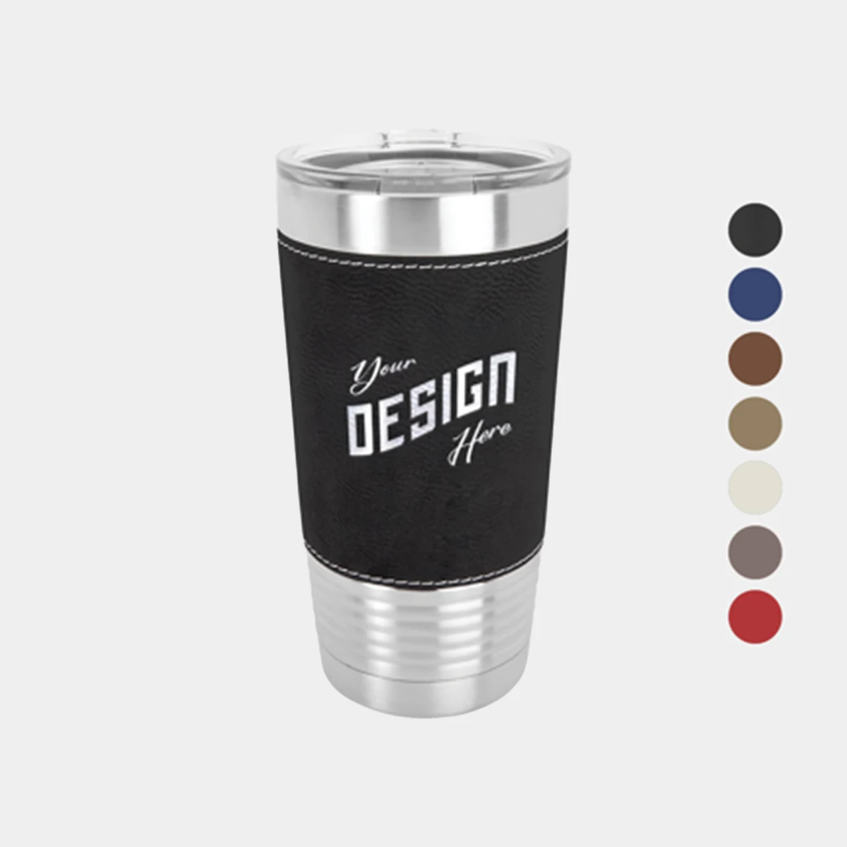 20 oz Polar Camel® Stainless Steel Insulated Leatherette Grip Tumbler 1