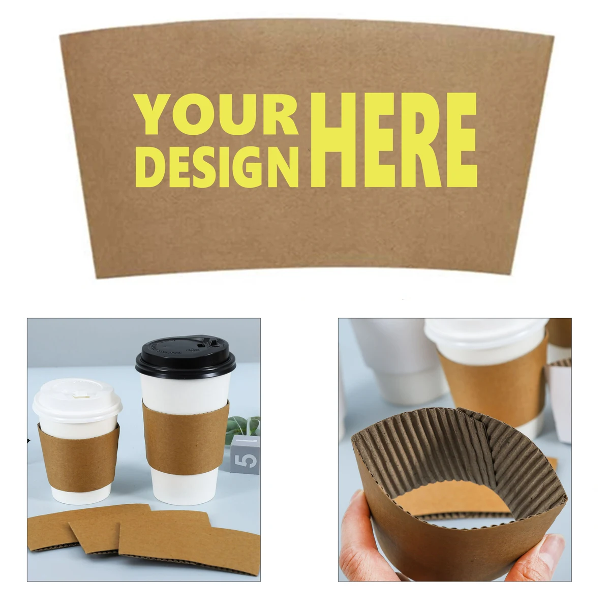 Double-Layer Corrugated Coffee Cup Sleeves 1