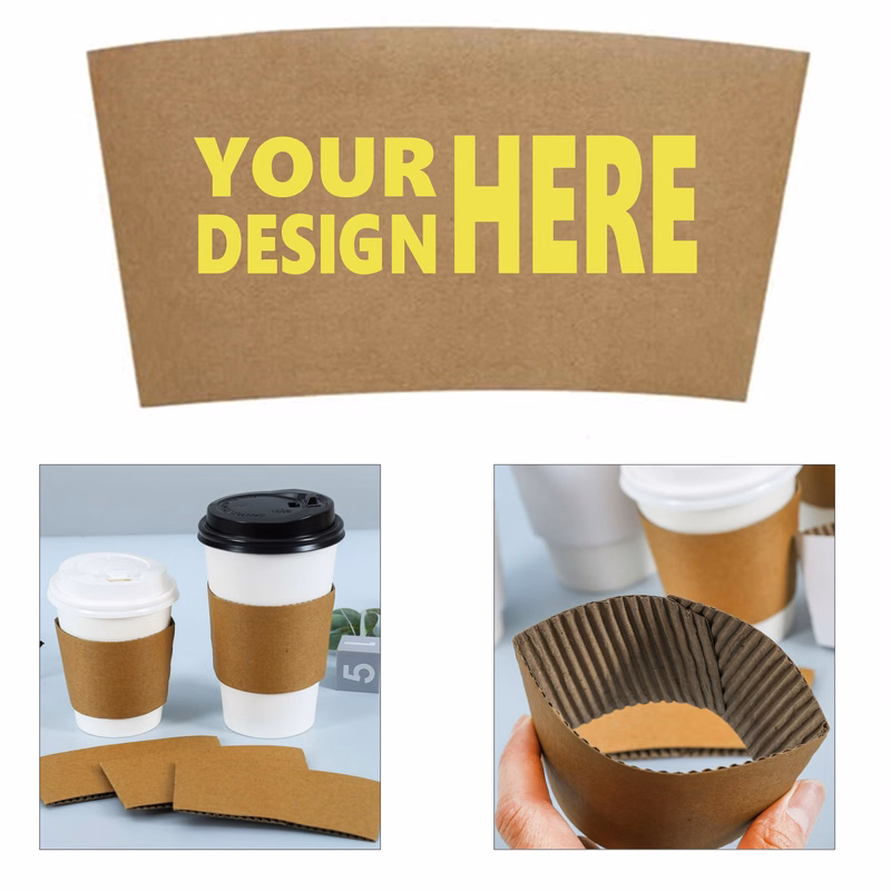 Double-Layer Corrugated Coffee Cup Sleeves