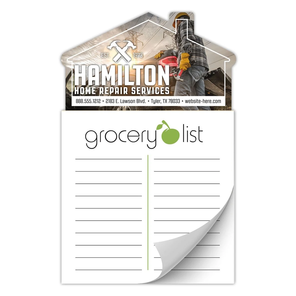 Magna-Note House Magnet - Stock Grocery List Sticky Notes 1